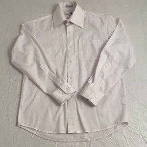 David Oliver white button down dress shirt 12